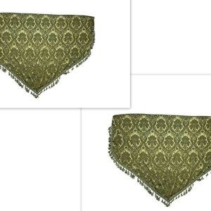 Croscill Discontinued Luxury Green Ascot Valances